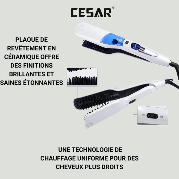 Peigne Chauffant Lissant CESAR™ – Contrôle & douceur pour vos cheveux – Image 2